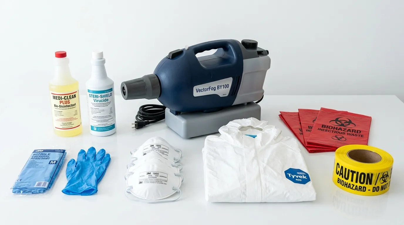 Professional biohazard remediation crew working in Gladewater